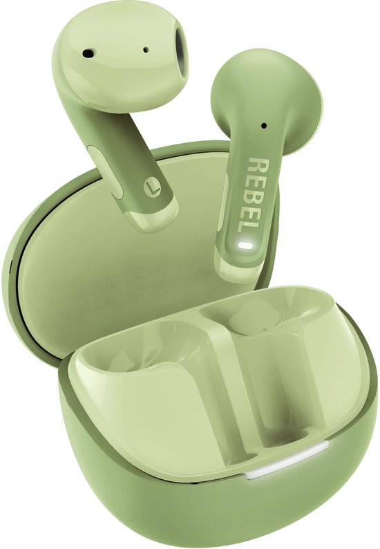 Draadloze oordopjes Fresh ’n Rebel Twins Core 2 Bluetooth 6, 40 uur speeltijd, IPX4, Dual ENC-microfoon, Wild Green