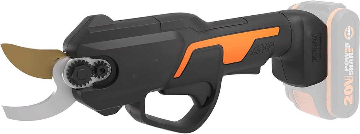 Florixa® Elektrische Snoeischaar - Elektrische Heggenschaar - Elektrisch Mes - Oranje/Zwart - 29cm x 11cm x 6cm