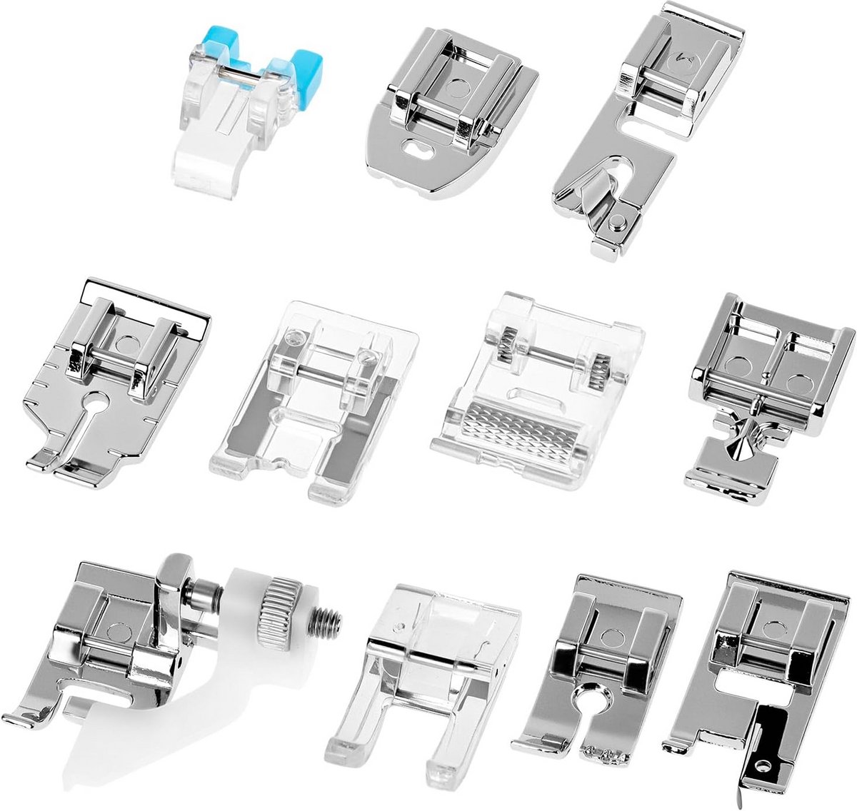 11-delige Set Naaimachinezakken - Universele Drukkersvoetjes voor Standaard Naaimachines