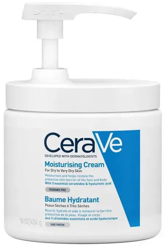 CeraVe Baume Hydratant - Peaux Sèches à Très Sèches - Acide Hyaluronique et 3 Céramides Essentiels - 454ml