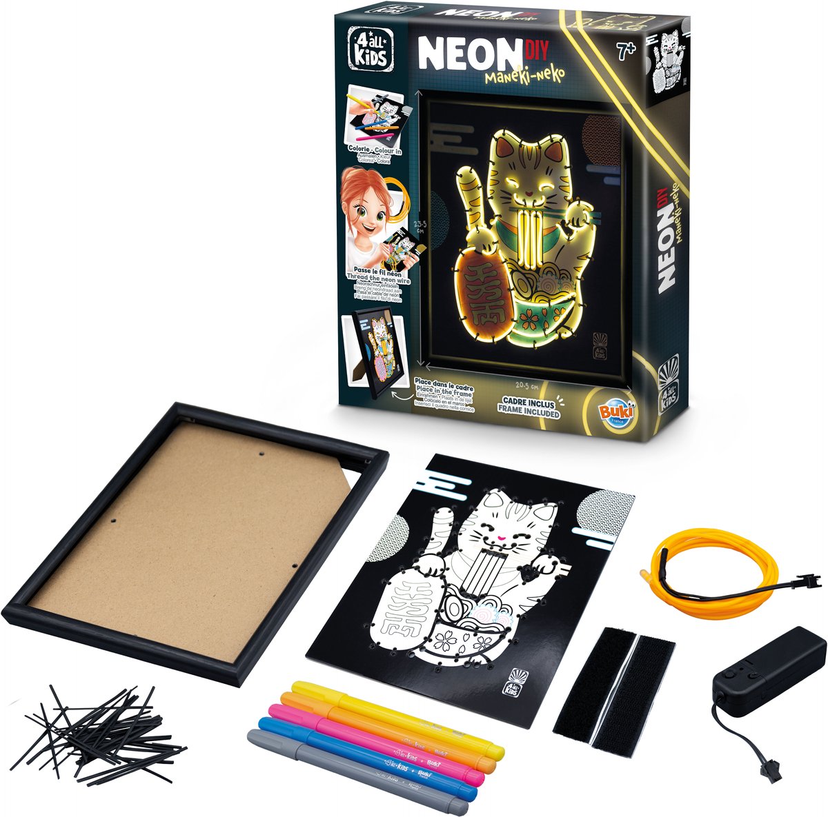 Buki France Buki - neonframe - thema maneki neko - knutselen - hobby