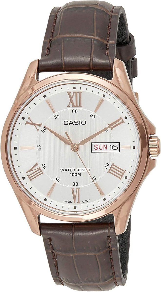 Leren Herenhorloge Met Analoge Wijzerplaat