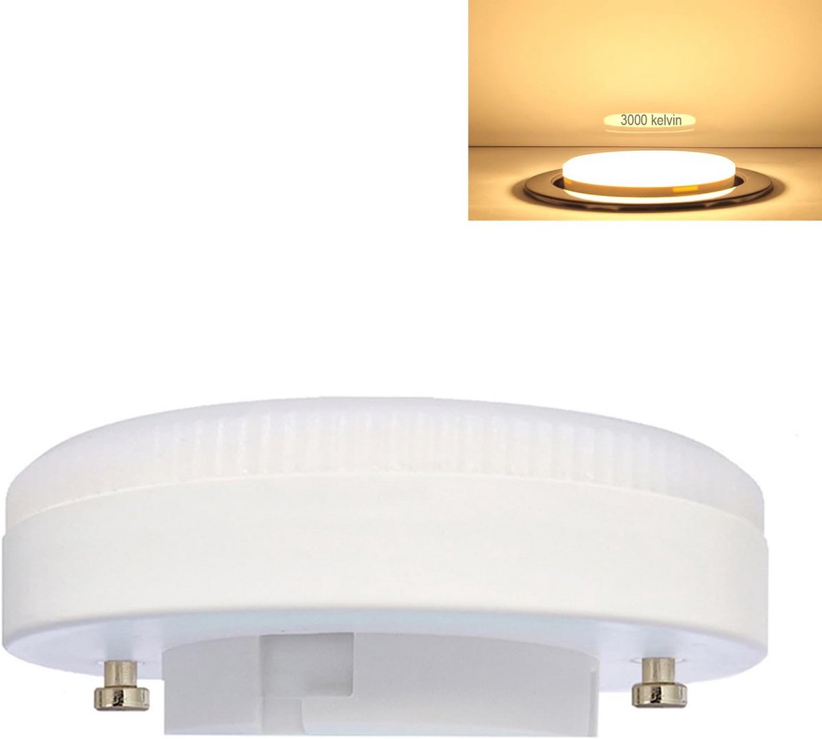 Krachtige 8W GX53 LED Lamp 900 Lumen Warm Wit Niet Dimbaar
