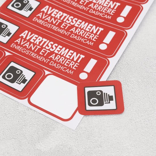 2x CCTV Dashcam Opname Stickers voor Voertuigen - Beveiliging Zichtbaar — afbeelding 3