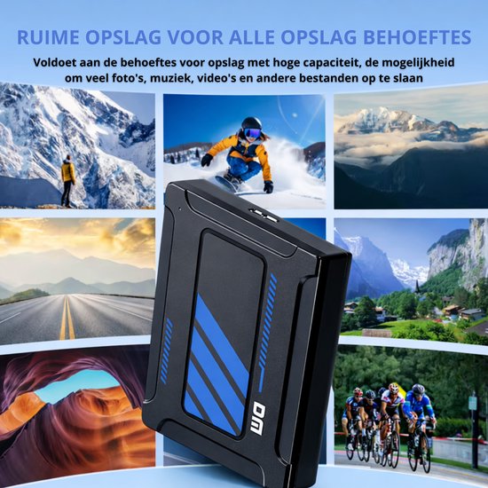 DM Externe harde schijf 500GB - Draagbare HDD - USB 3.2 Gen1 - Zwart van Merkloos — afbeelding 2