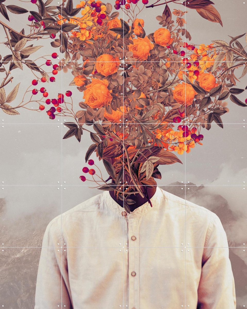 IXXI Bloom bright, Frank Moth - 80 x 100 cm - Gratis ophangtool - Grote wanddecoratie en posters - Illustraties, Winter, Bloemen