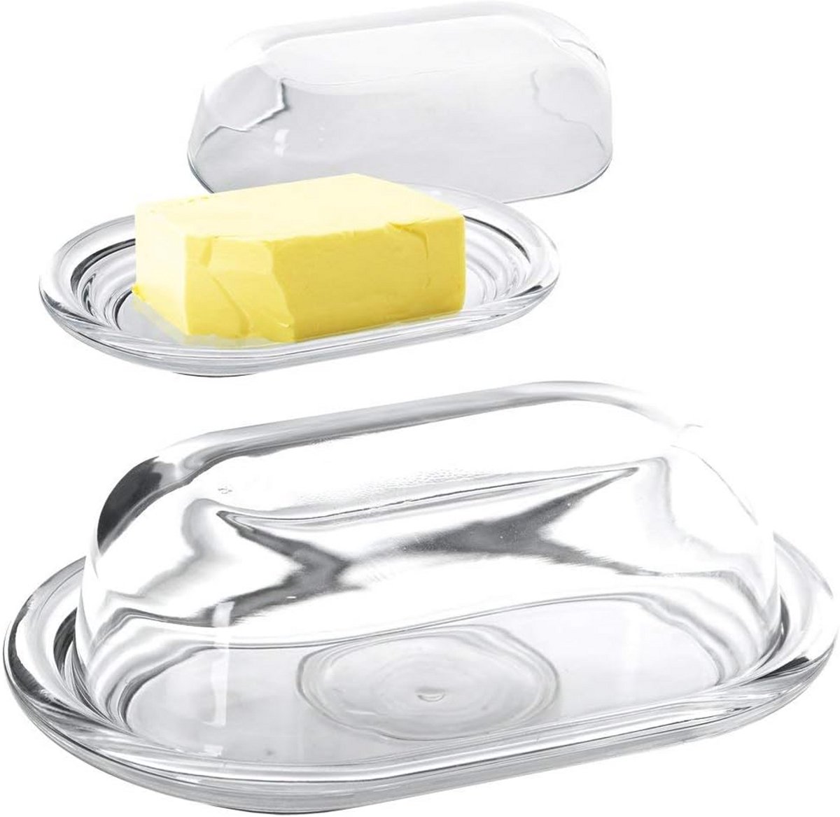 Glazen Boterdoos met Deksel voor 250g Boter - Klassieke Boterklok