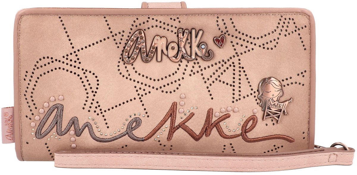 Anekke Portemonnee Hollywood Studio Large RFID Wallet Nude Beige