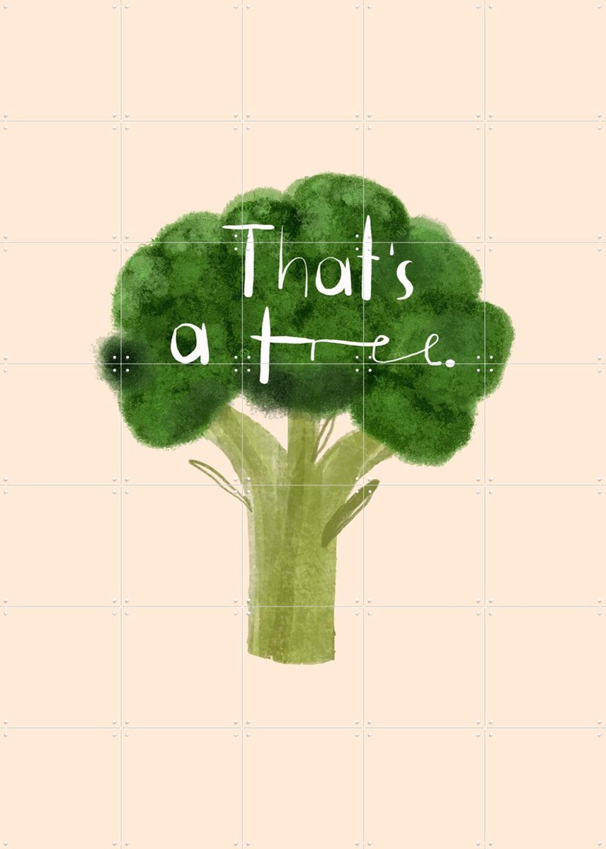 IXXI That's a Tree, Gozde - 100 x 140 cm - Gratis ophangtool - Grote wanddecoratie en posters - Illustraties, Digitale Kunst, Speels, Keuken, Café