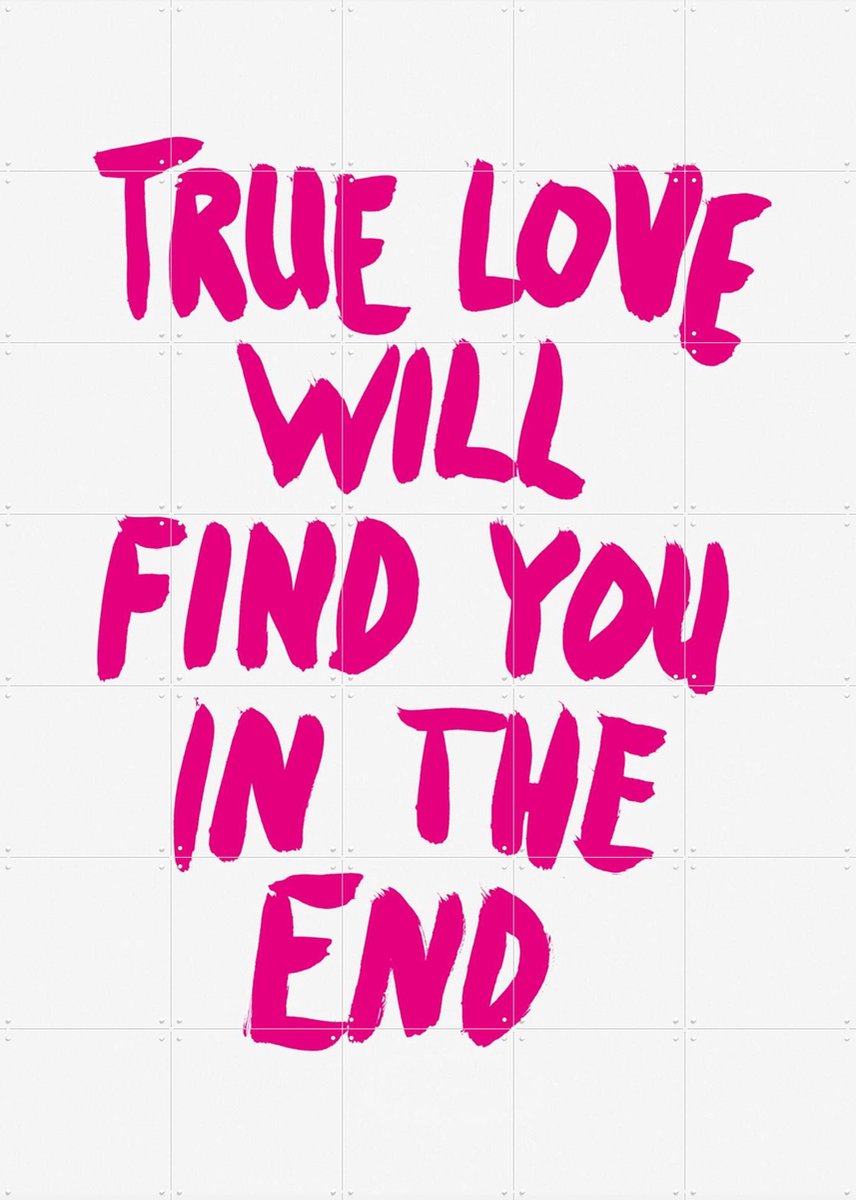 IXXI True Love will find you in the End, Marcus Kraft - 100 x 140 cm - Gratis ophangtool - Grote wanddecoratie en posters - Illustraties, Kleurrijk