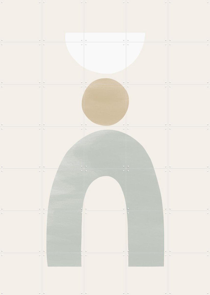IXXI Balancing Shapes III, Bohomadic Studio - 100 x 140 cm - Gratis ophangtool - Grote wanddecoratie en posters - Illustraties, Geometrische Kunst