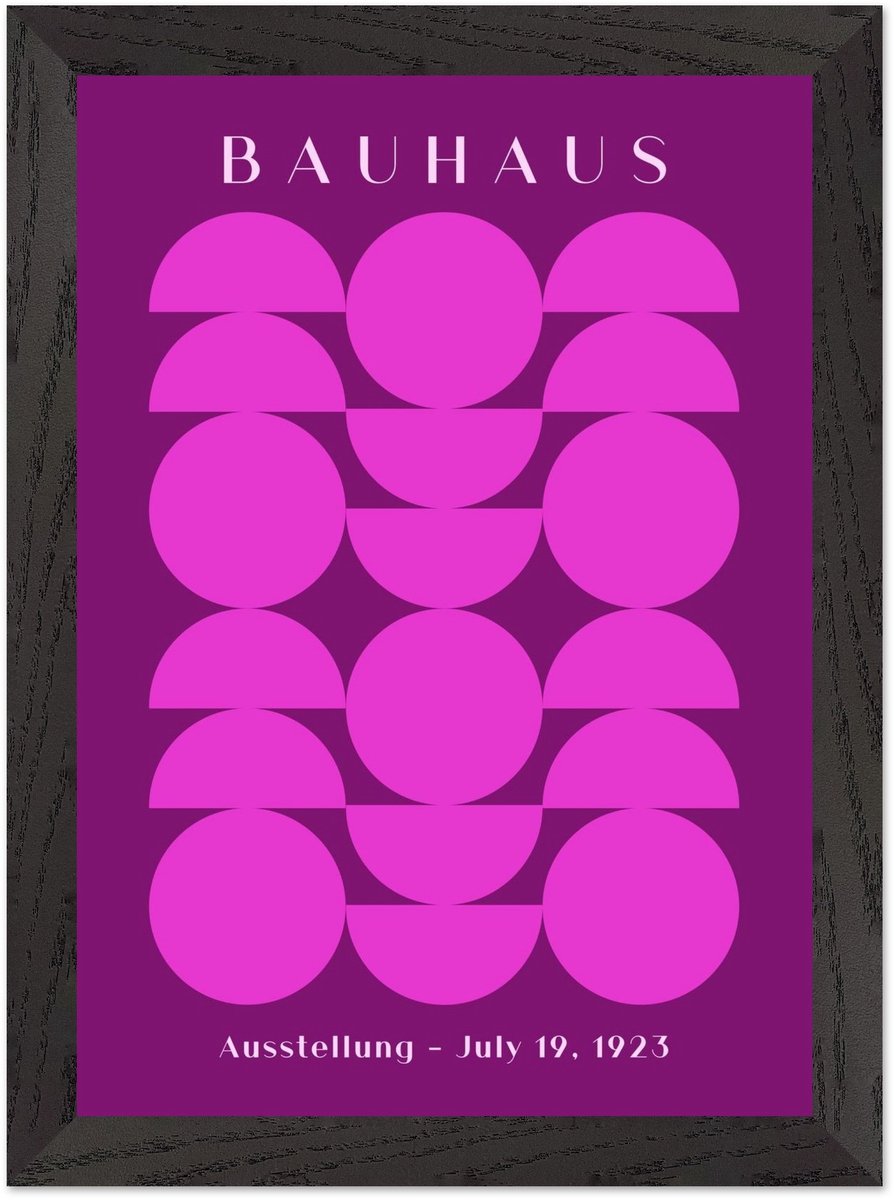 Bauhaus - Ausstellung 1923 Poster met Lijst A4 21x29.7 cm - inclusief lijst