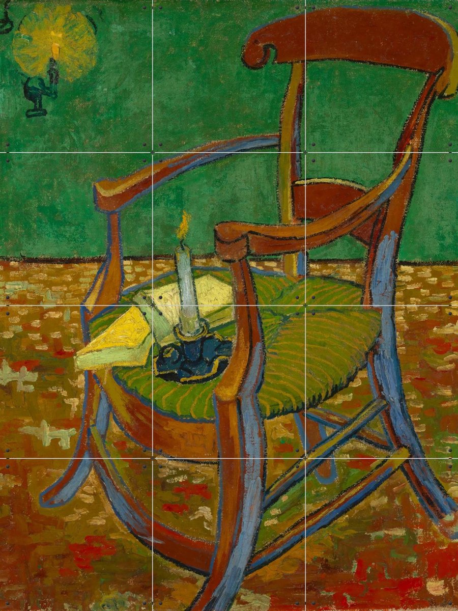 IXXI De stoel van Gauguin (1888), Vincent van Gogh (1853 - 1890) & Van Gogh Museum - 60 x 80 cm - Gratis ophangtool - Grote wanddecoratie en posters -
