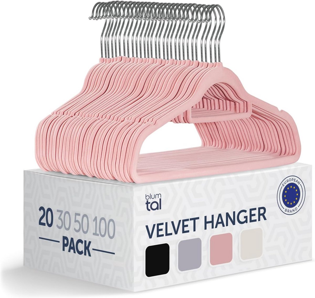 Ruimtebesparende Fluimlarme Kleerhangers met 360° Draaibare Haak - 20 Stuks