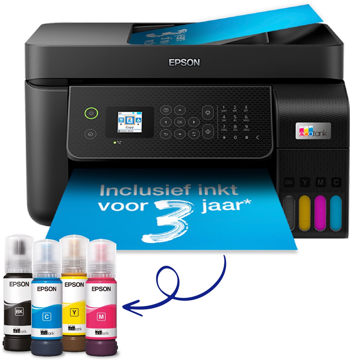 Bol.com Epson EcoTank ET-4800 - All-In-One Printer - Inclusief tot 3 jaar inkt aanbieding