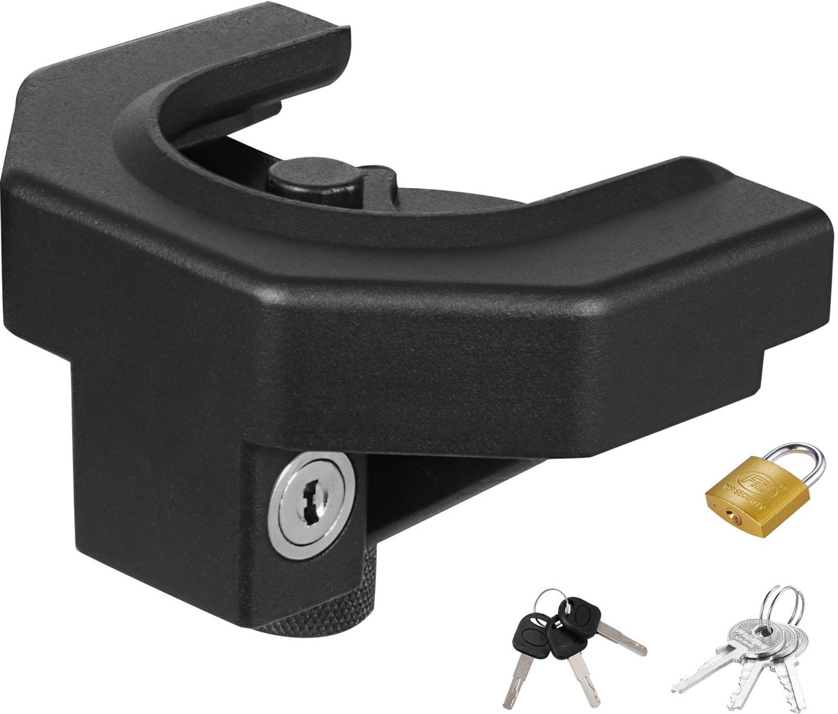 Aanhangerslot Set - Koppelslot/Kogelslot + Hangslot - Past op 5,88 cm koppelingen - Diefstalwerend - Inclusief 3 sleutels - Voor campers, boten en aanhangers - Robuust