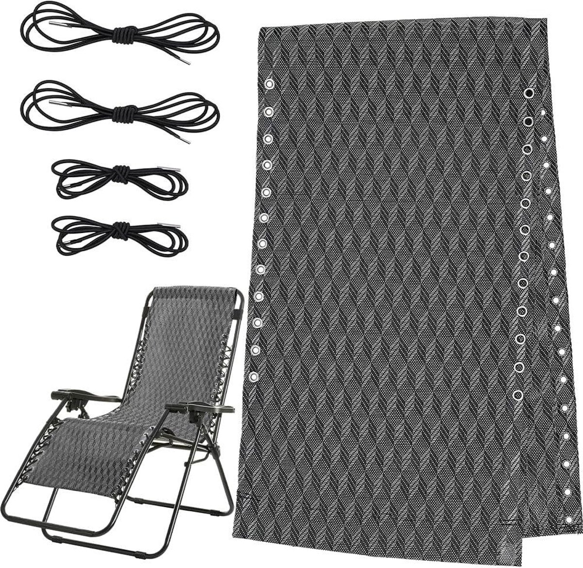 Vervanging Stof Antigravity Opvouwbare Lounge Stoel Doek - 4 STKS Patio Recliner Reparatie Elastische Kant - Voor Tuin Gazon Bungee Stoel Outdoor .