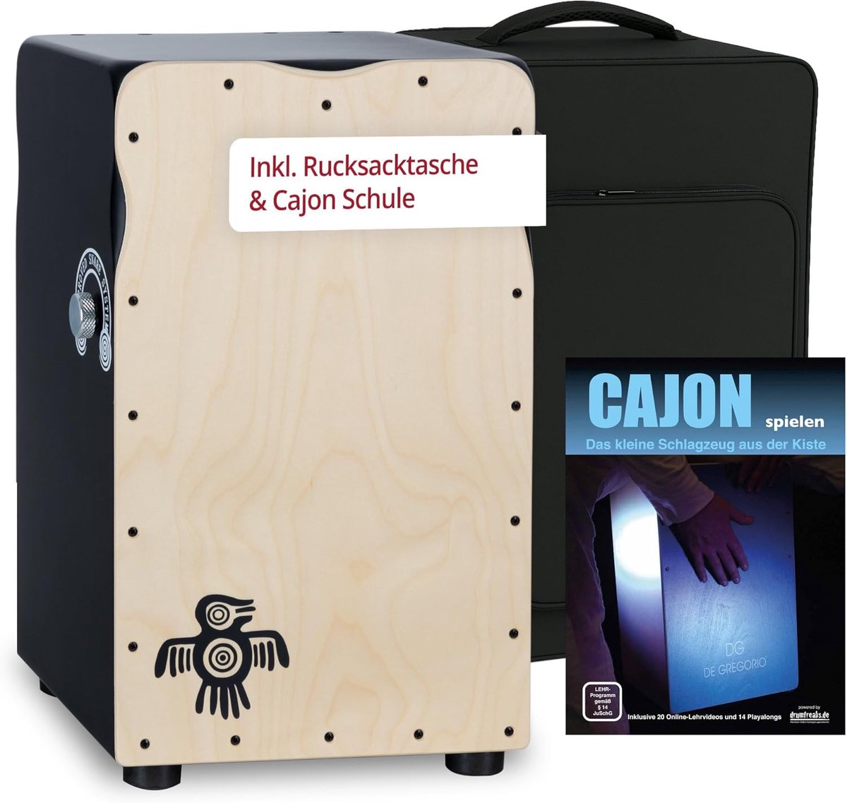 Percussie Cajon - Peruans Percussie Instrument - Muziek Maken - Twee Slagvlakken - 50cm Hoog