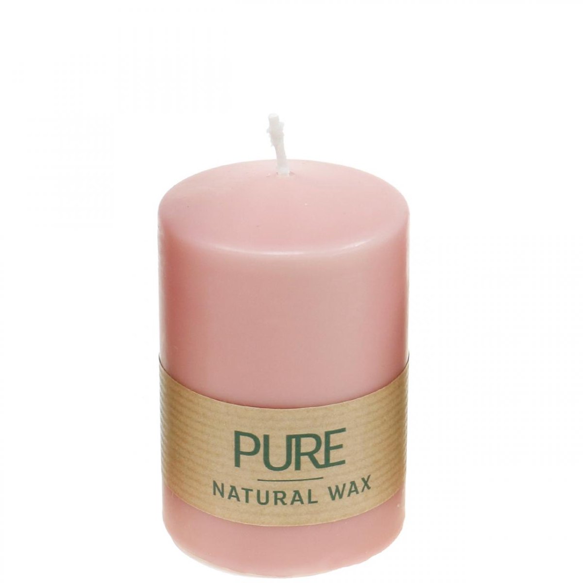 PURE stompkaars 90/60 roze sierkaars duurzame kaarsdecoratie van natuu