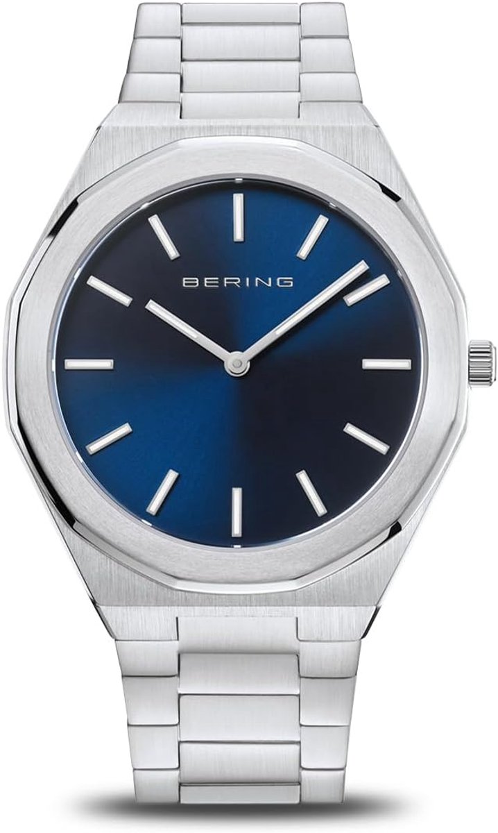 Herenhorloge Analoge Quartz met RVS Band Blauw