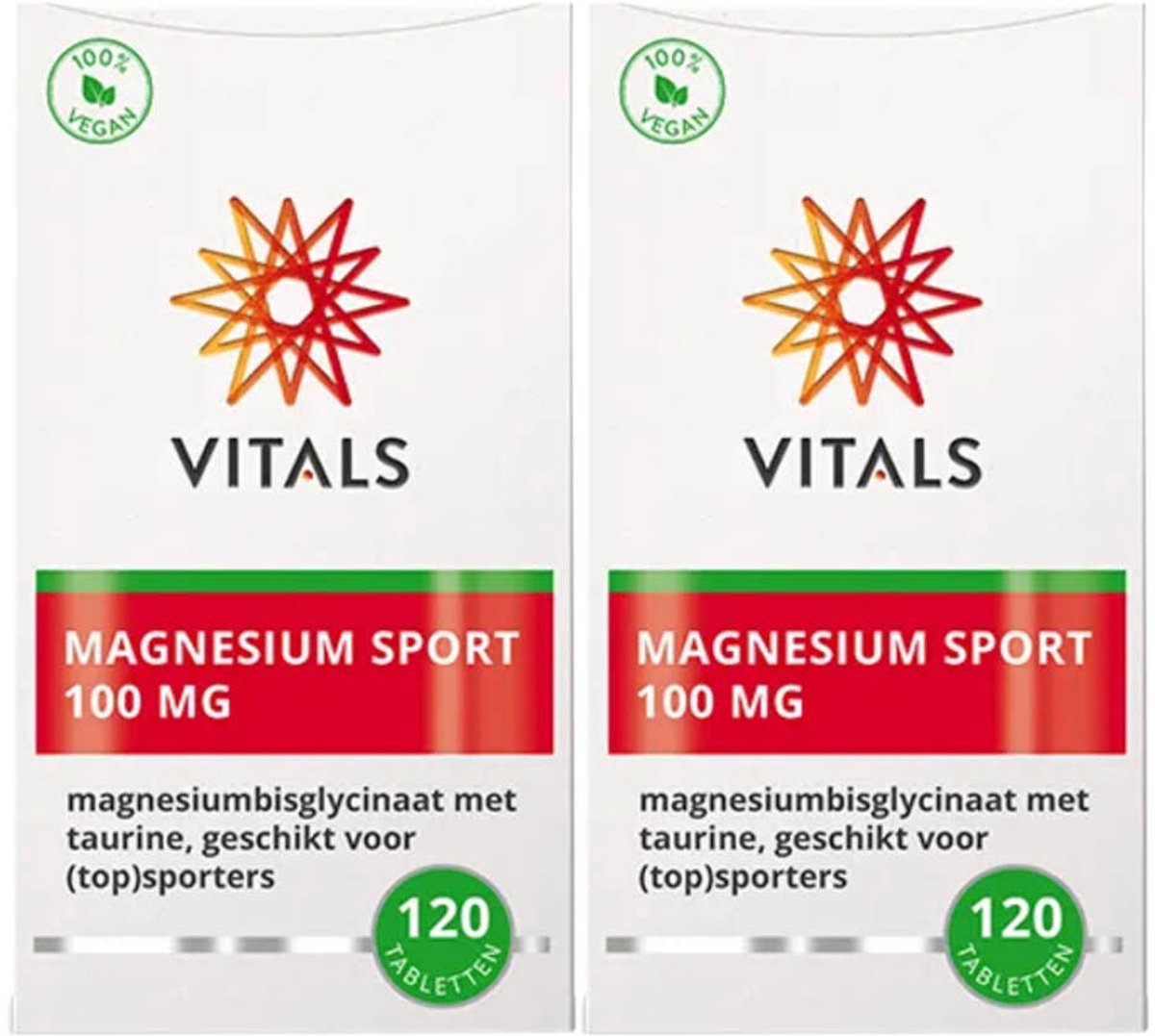 Vitals - Magnesium Sport 100mg - 2 x 120 tabletten - Voordeelverpakking
