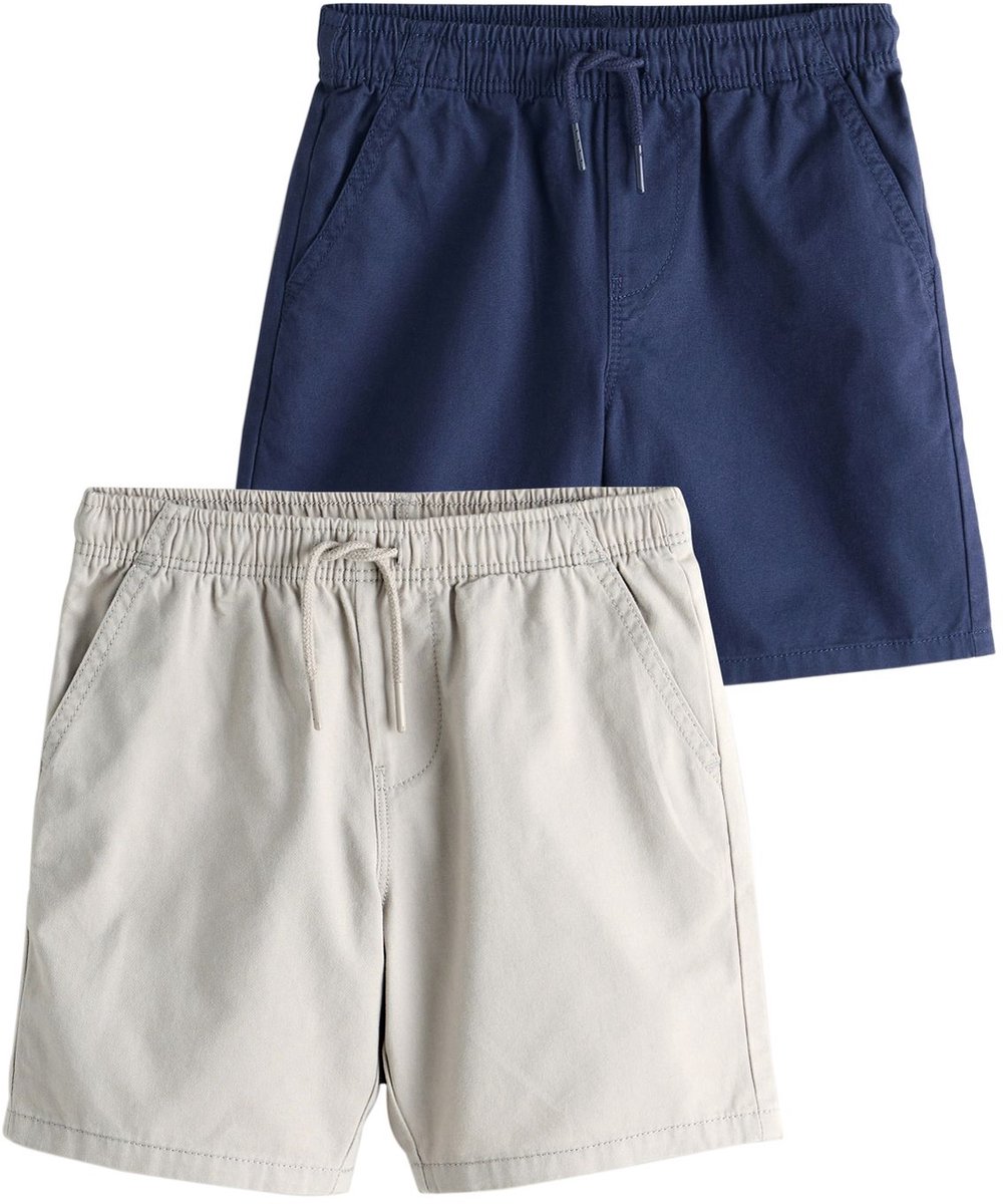 Next - Jongens - Set van 2 shorts met elastische taille - Blauw