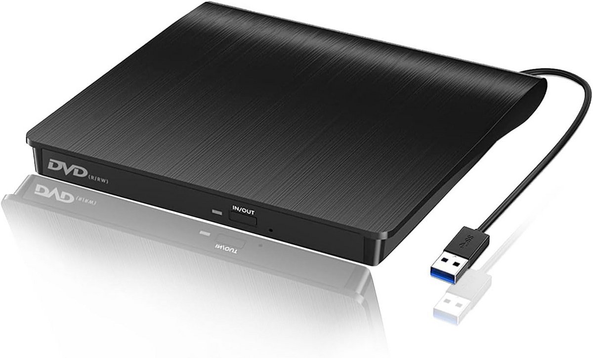 Externe CD/DVD-drive - Optische lezer - Data Archiveren - Snelle USB 3.0 - 2 cm dik