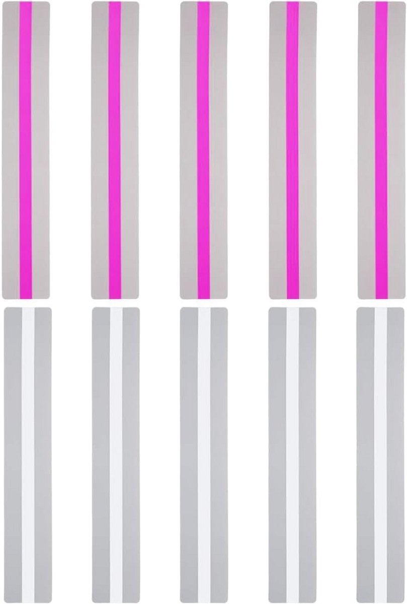 Leesliniaal Set - Leeshulp Strips - Ondersteunen Lezen - Doorzichtig Materiaal - 19 cm Lengte - Roze Transparant