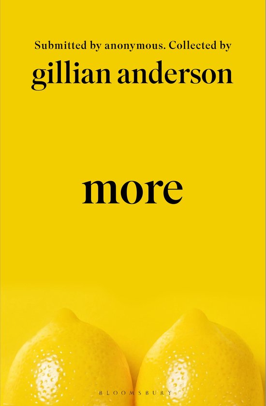 Boek 'more' van gillian anderson, submitted by anonymous, met twee citroenen op een gele achtergrond.
