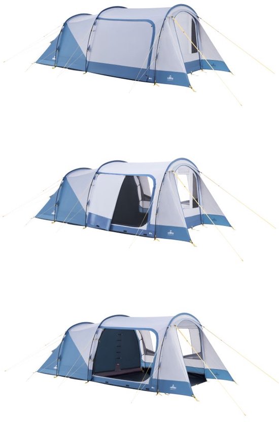 NOMAD® Dogon 280 LW Familietent - Lichtgewicht tunneltent - 4 personen - Ruime leefruimte - Verduistend binnendoentent - Goede Ventilatie - Grijs van Merkloos — afbeelding 3