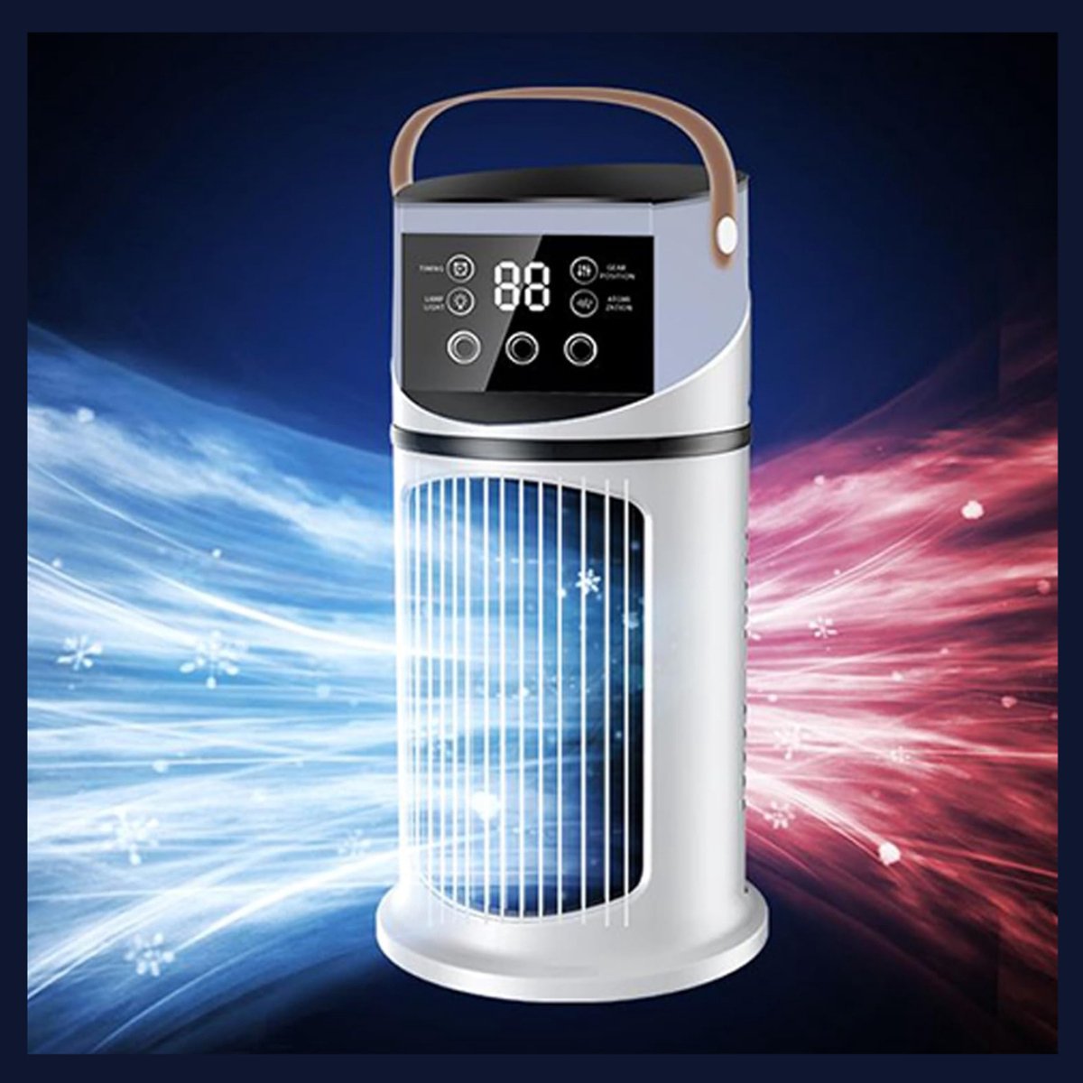 Aurixi® Airco Zonder Afvoerslang - Luchtkoeler - Aircooler - 7 Standen - Mobiel - Wit - 16cm x 16cm x 16cm – foto 3