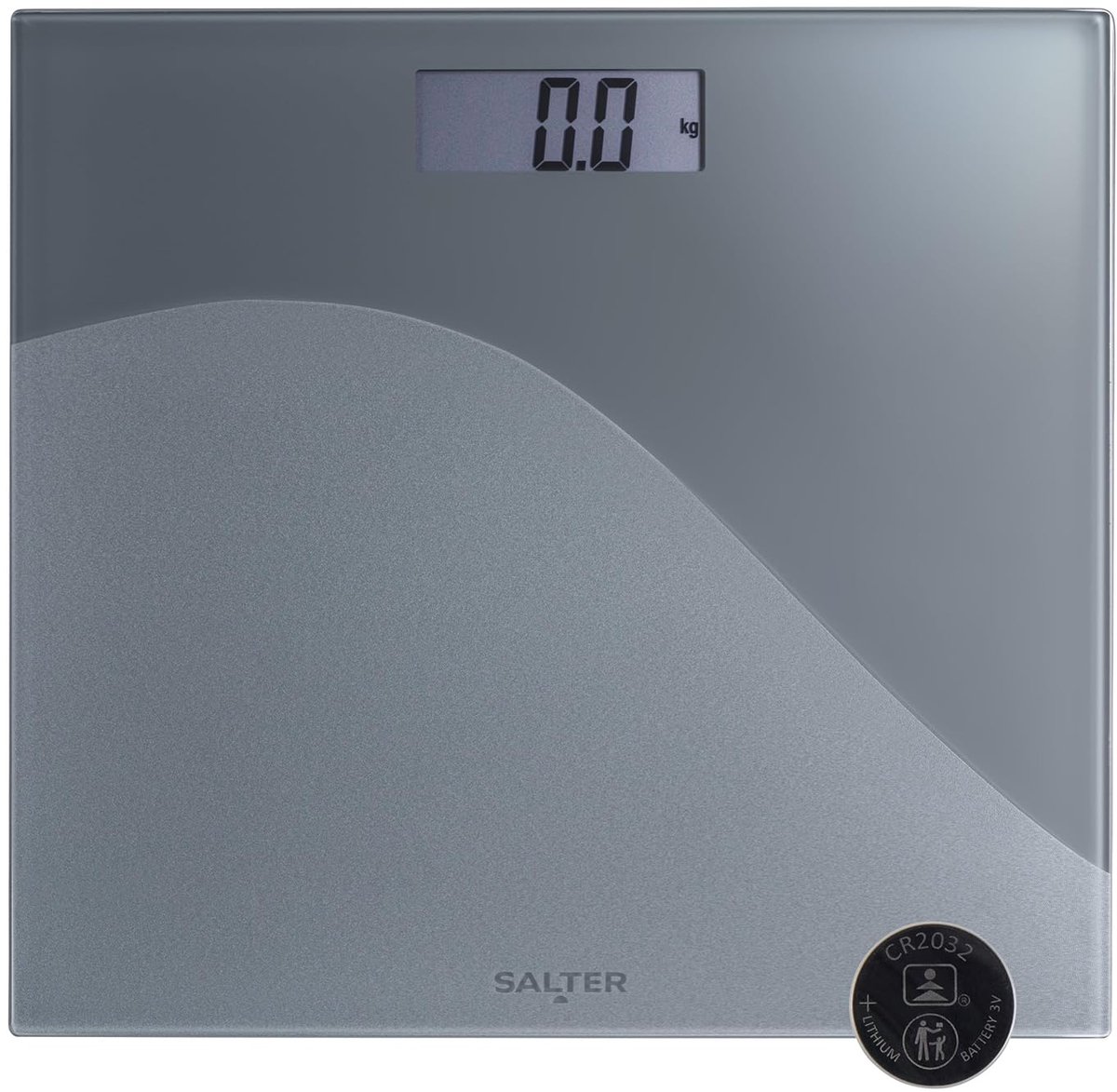 Digitale Personenweegschaal met Glazen Platform - Max. 180 kg - Direct Aflezen
