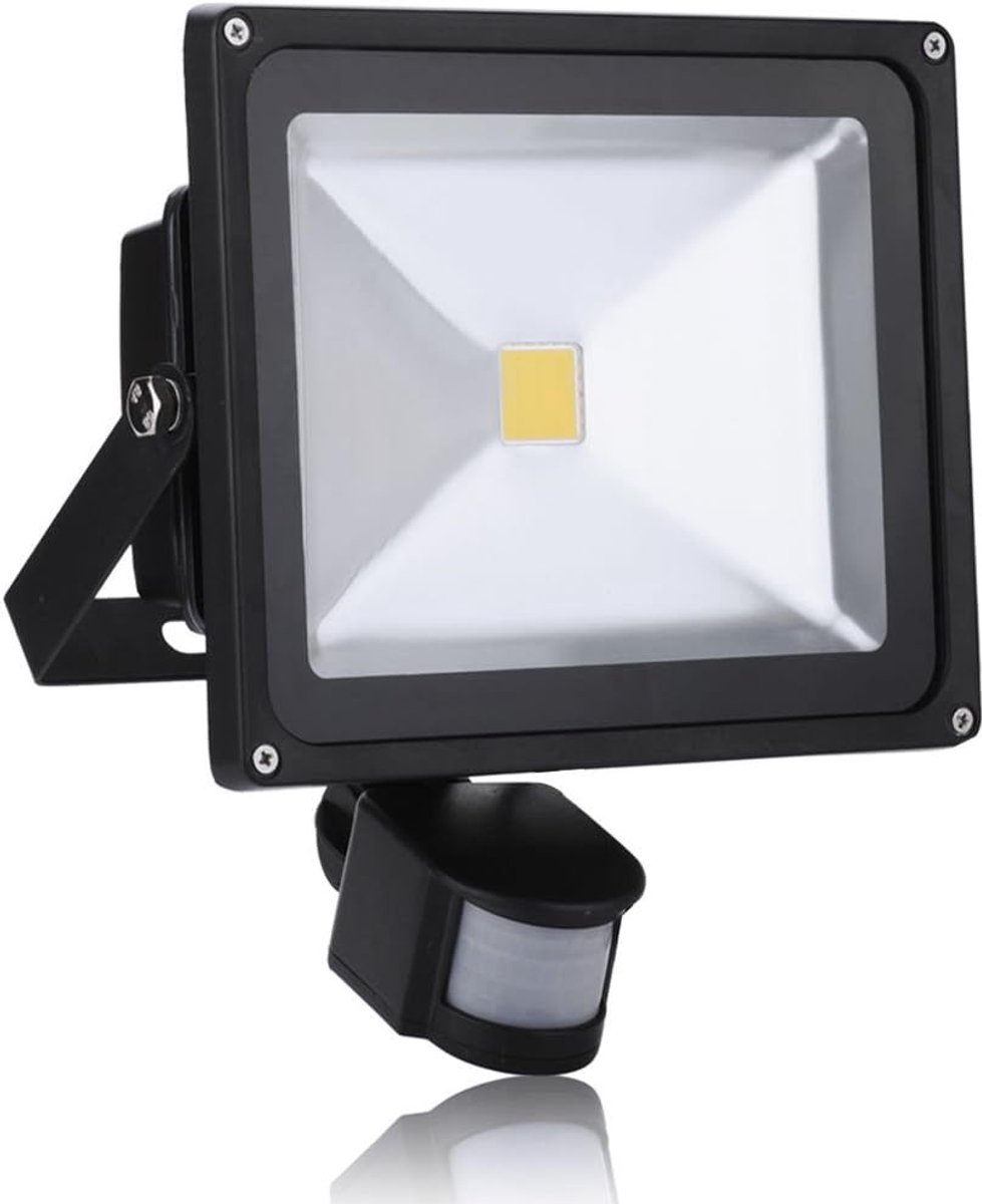 30W LED Buitenlamp met Bewegingsmelder - Warm Wit - IP65 - Geschikt voor Tuin en Opritverlichting
