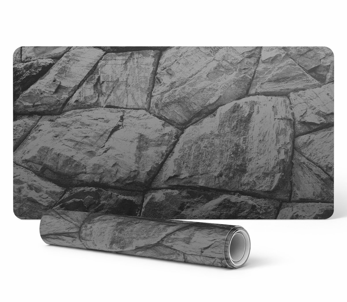 Decoratieve tafelmat met hoogwaardige print van een stenen muur, 120x60 cm