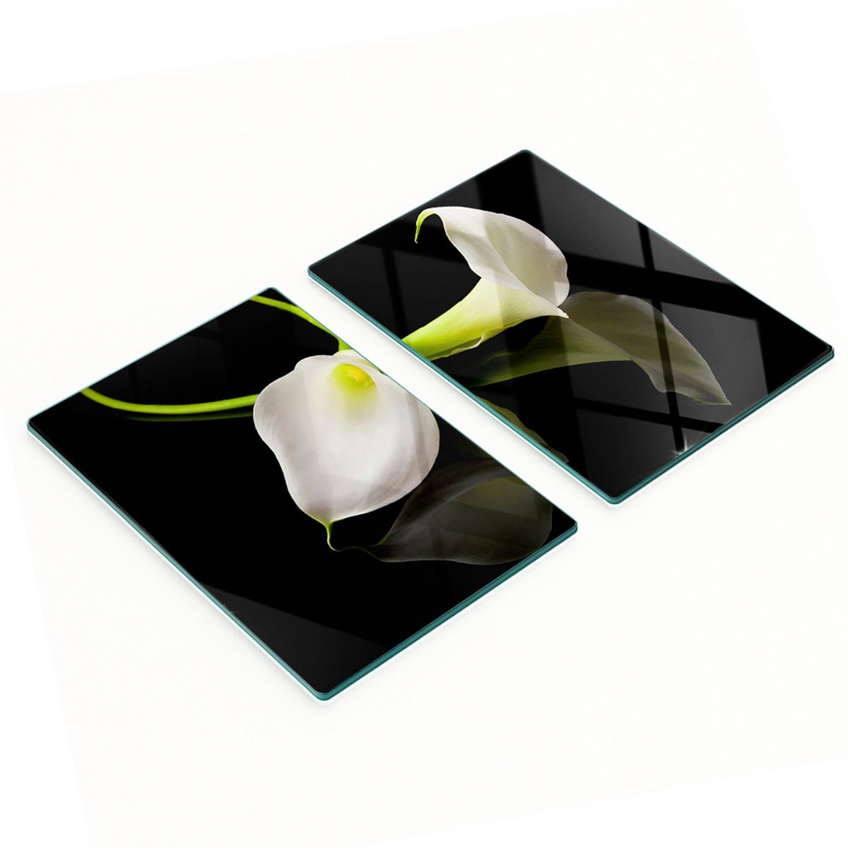 Multifunctionele decoratieve keukenplanken van gehard glas, Kalia, 2x40x52 cm