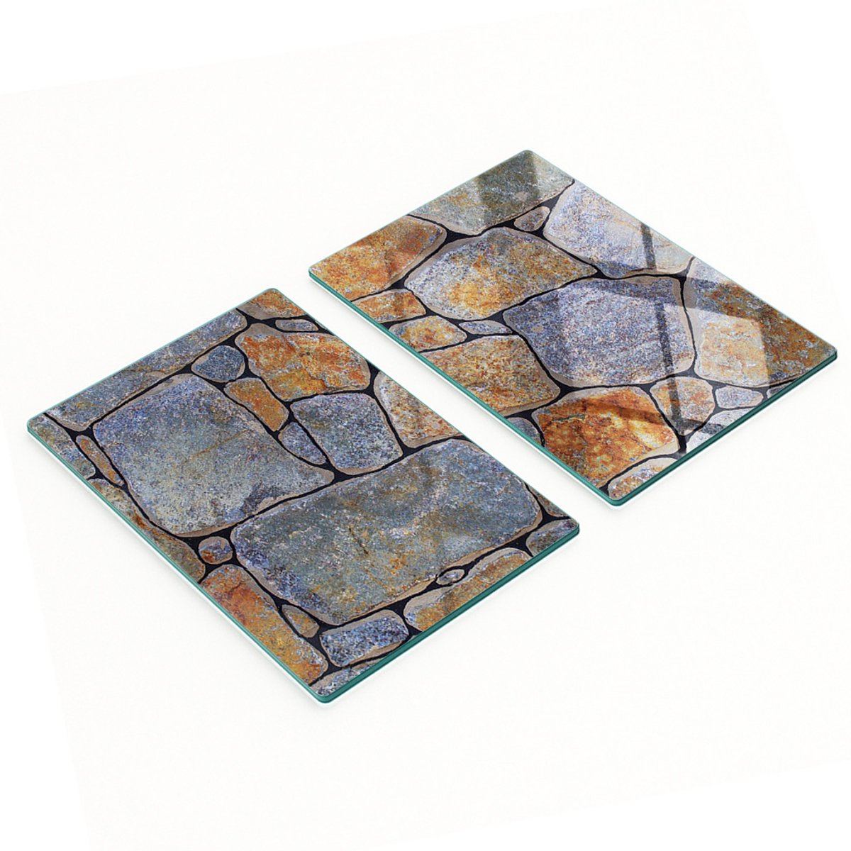 Decoratieve serveerplanken van glas in steenvorm, 2x40x52 cm