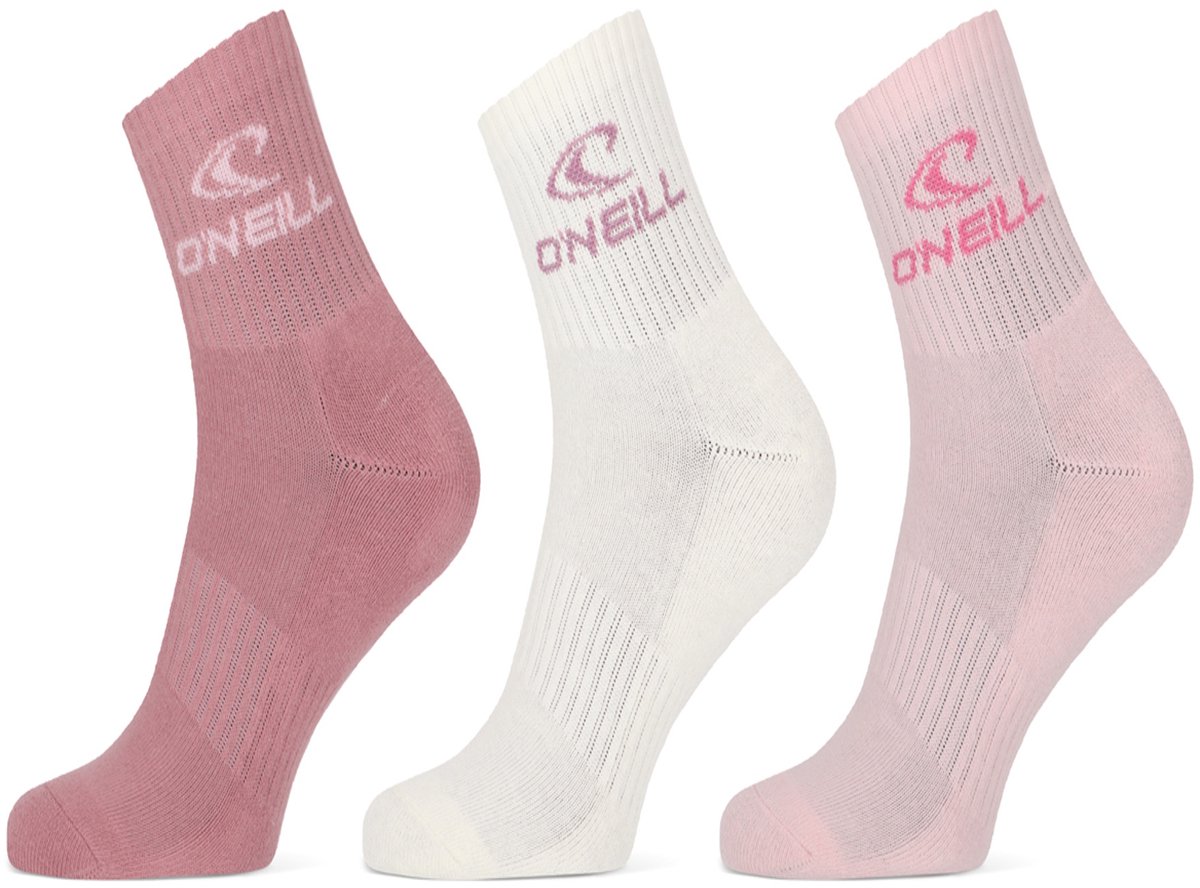 O’Neill Sportsokken Unisex Quarter 3-Pack Roze