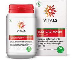 Vitals Elke Dag Mama - 60 capsules - multivitamine. Voor aanstaande moeders. Speciaal geformuleerde multi rondom de zwangerschap en borstvoedingsperiode.