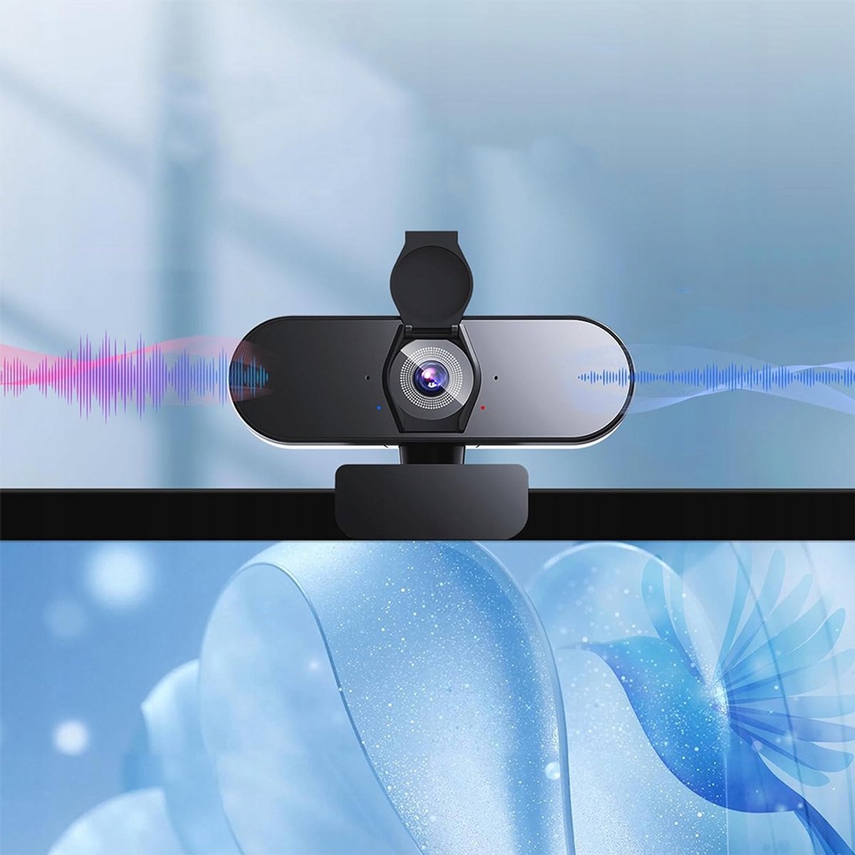 Webcam - 4K Webcam met Autofocus - Zwart 79° Groothoek & Dubbele Microfoon - Heldere Ruisonderdrukking - Anti-spionage - USB Plug & Play thumbnail 4
