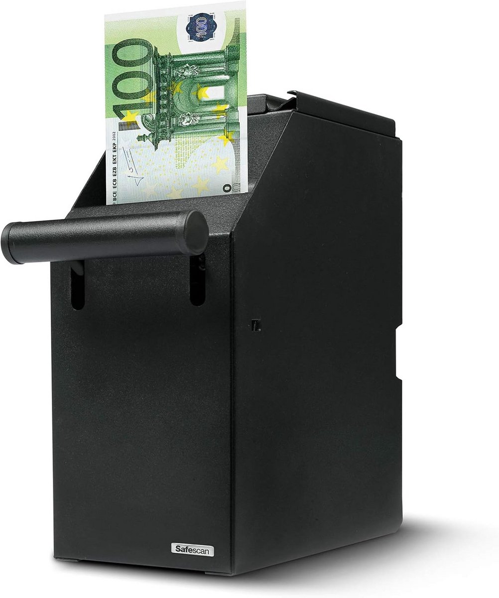 Geldkluis met briefjeslade voor Kassasysteem - Compact Zwart Metaal