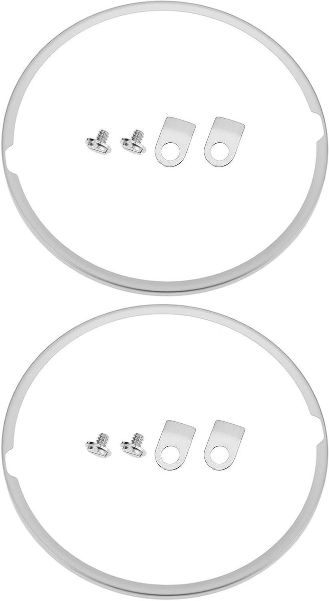 Allecto- Horloge Dial Ring en Case Schroef Clips - Compatibel met Beweging Spacer - ETA 2824 2836 TY2130 - 2 Sets - Geschikt voor Horloges - Zilver en Zwart