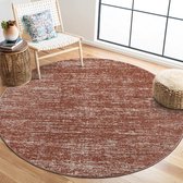 Relax Oslo - Laagpolig Vloerkleed - Rond - Modern Tapijt - Terra Oranje- 120 CM Ø