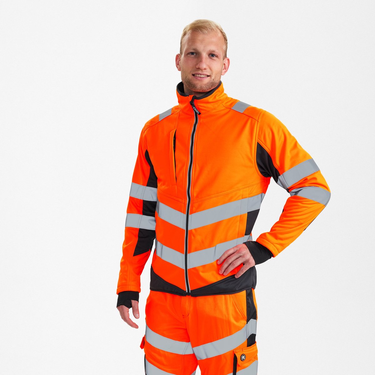 Engel Safety softshell jack 1158-237 - Hi-vis Orange / Anthracite Grey - XS