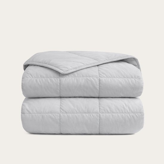 HappyBed Dekbed zonder overtrek 160x200 - Bedrukt dekbed zonder hoes - Hoesloos Dekbed met Print - Wasbaar - Twijfelaar dekbed - Grey