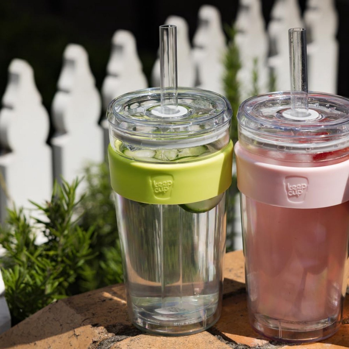 Herbruikbare Iced Coffee Beker met Deksel en Rietje - Dubbelwandig Glas - 455ml