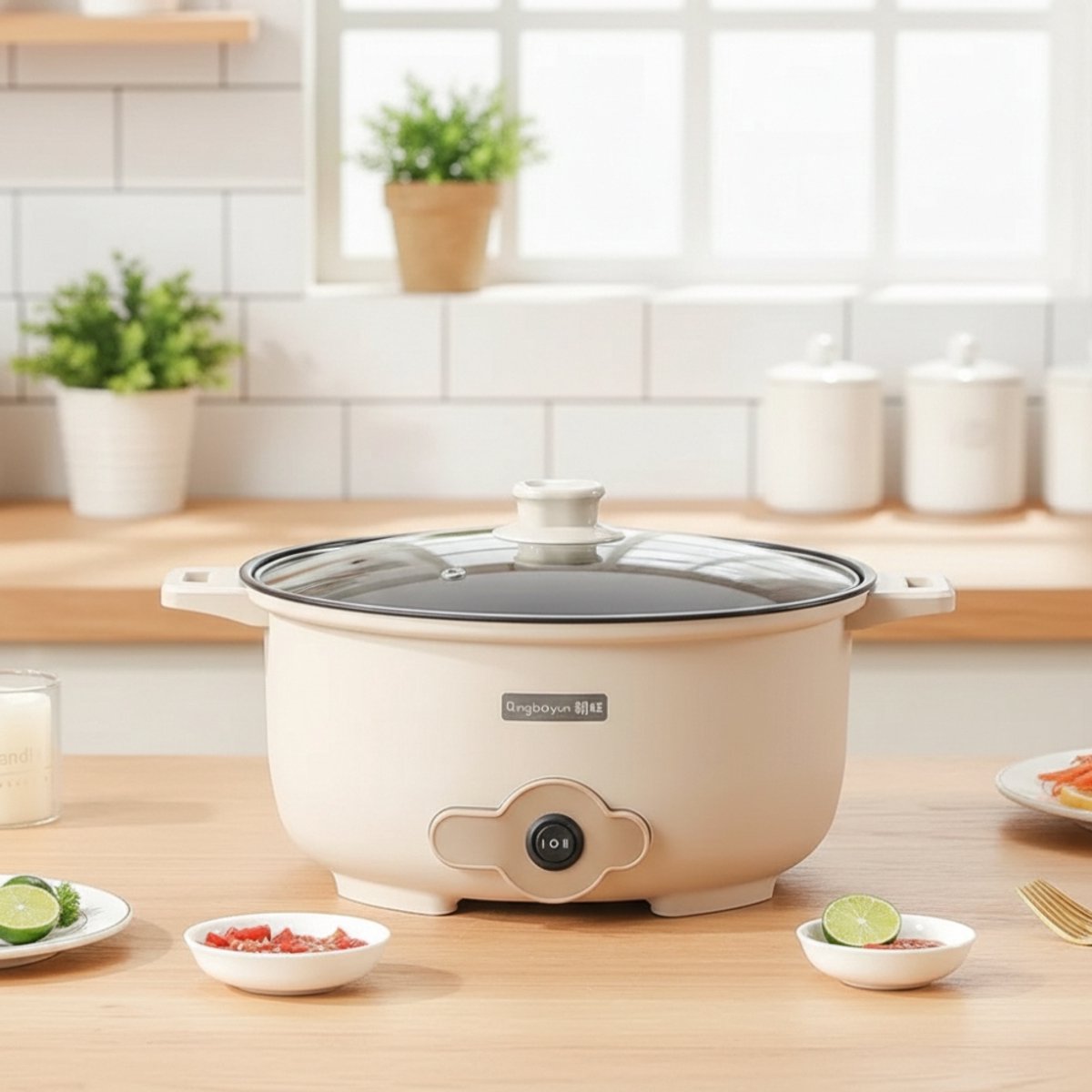 Multifunctionele elektrische kookpot met friteuse- en stoomfunctie