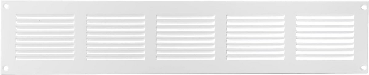 Metalen ventilatierooster 500x100mm Wit met Insectenhor