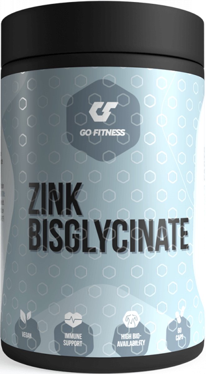 Go Fitness Zinc Bisglycinate (60 Caps) Unflavoured - Vitaminen, mineralen & gezondheid - Mineralen