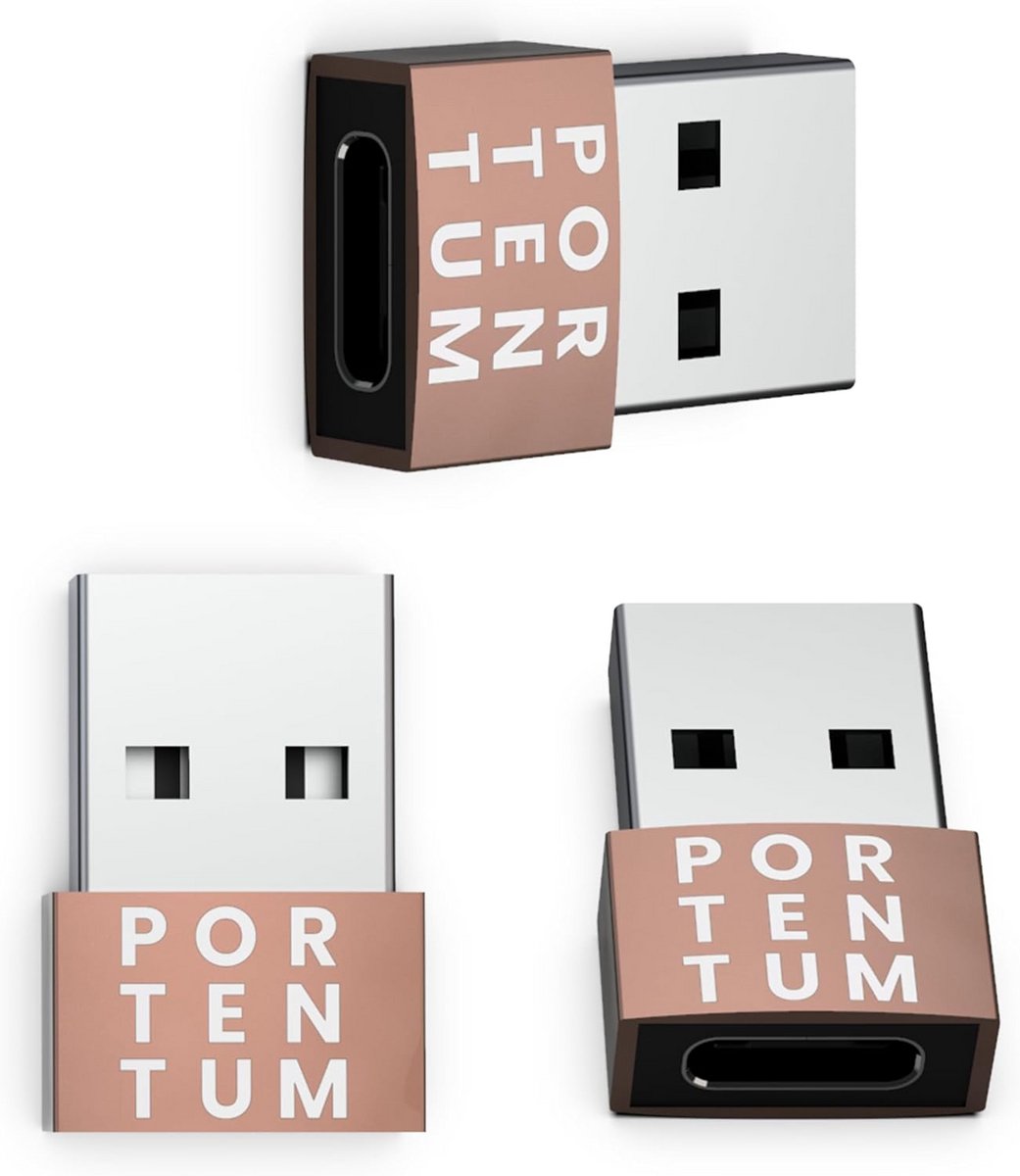 USB C naar USB A Adapter - 3 Stuks - Snelle Gegevensoverdracht - Duurzame Zinklegering