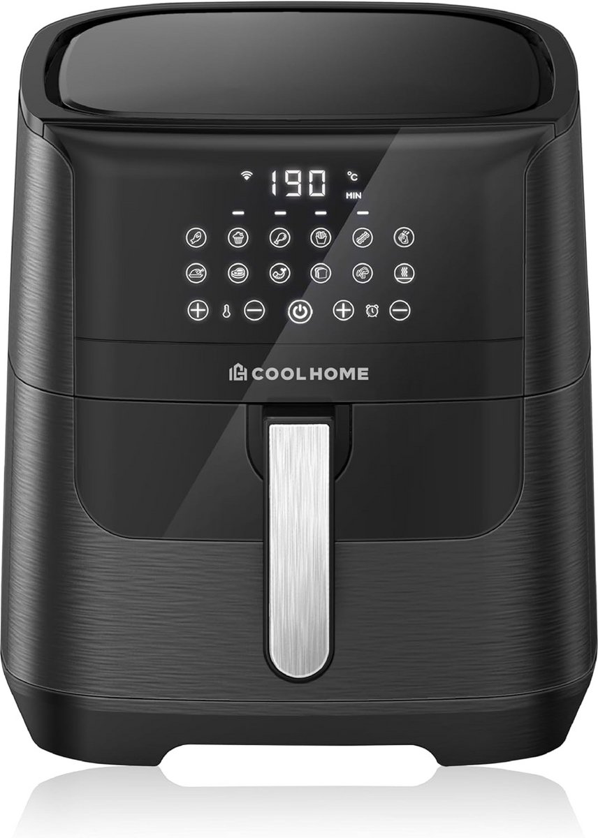 Airfryer XXL Hetelucht Frituurpan 6,5 Liter met Keramische Coating